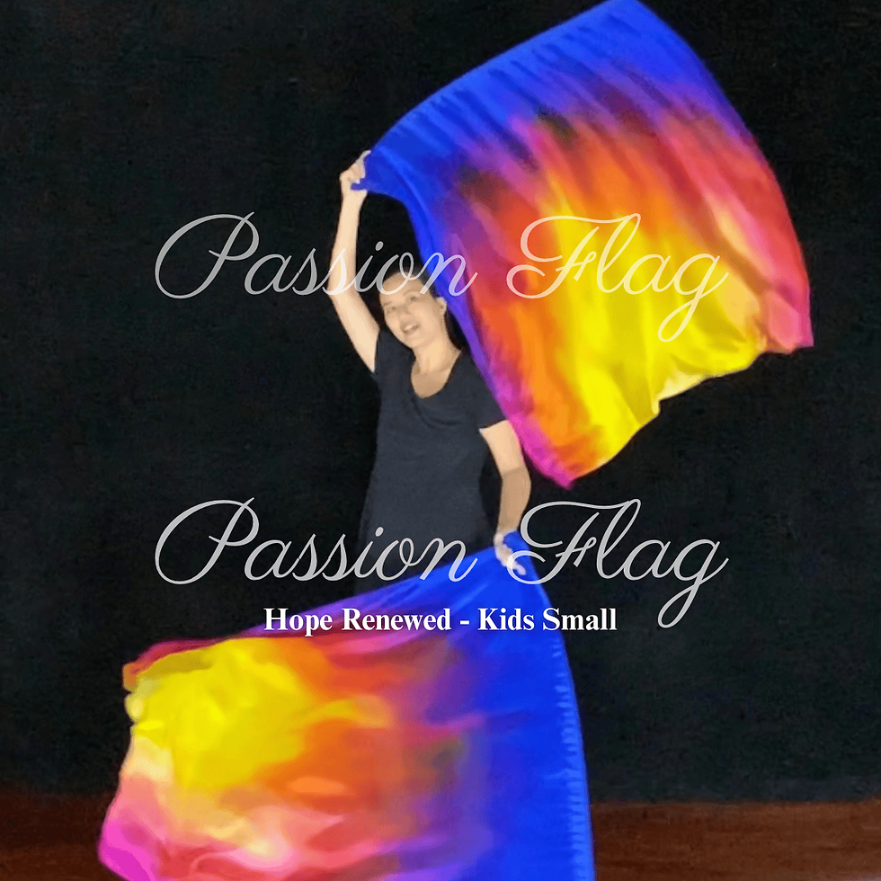 Thumbnail: Passion Flag Hope Renewed kids small size flags for praise and worship