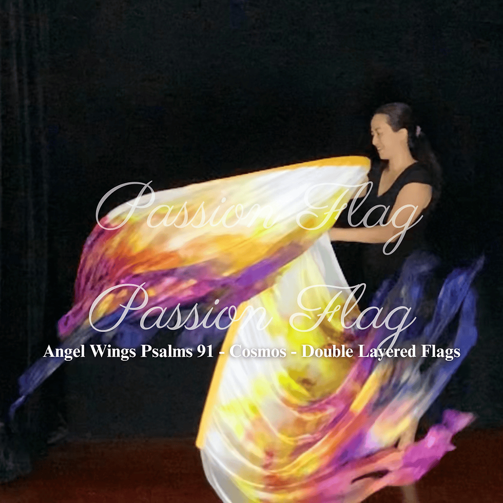 Thumbnail: Passion Flag Angel Wings Psalms 91 Cosmos Double Layered