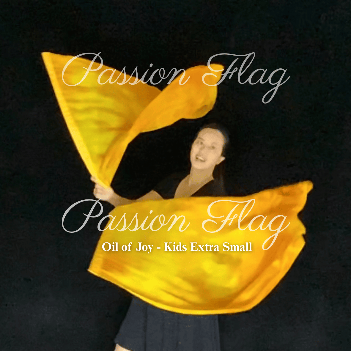 Passion Flag oil of joy kids small flags for worship dance and small spaces
