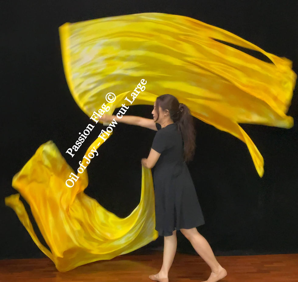 Thumbnail: Passion Flag - Oil of Joy - Hand painted silk praise and worship flags and banners Praise Dance