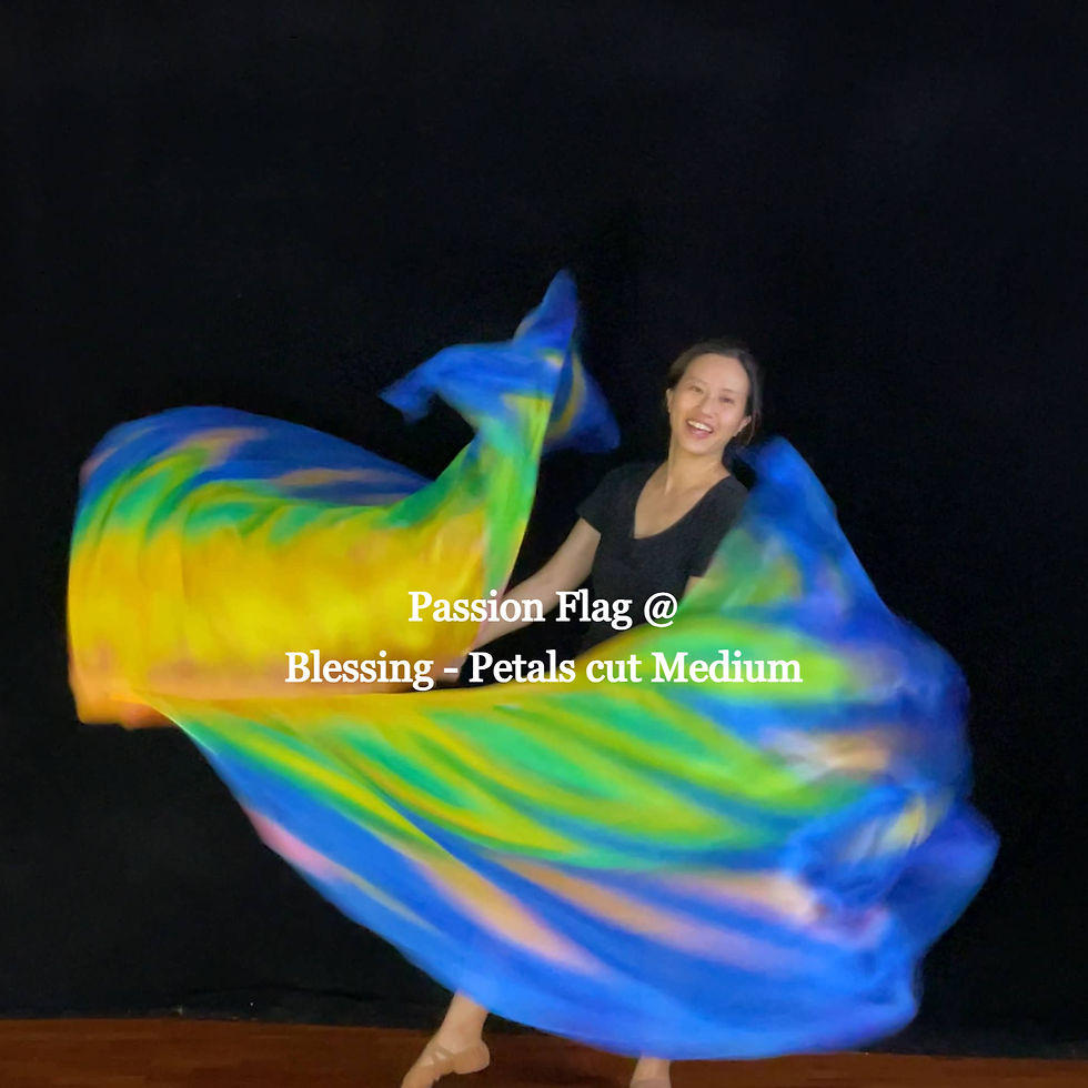 Thumbnail: Passion Flag - Blessings - Hand painted silk praise and worship flags and banners Praise Dance