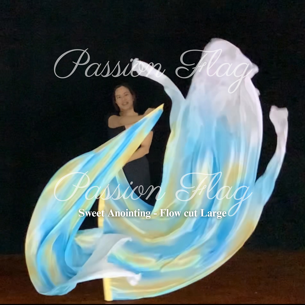 Thumbnail: Passion Flag - Sweet Anointing - Hand painted silk praise and worship flags and banners Praise Dance