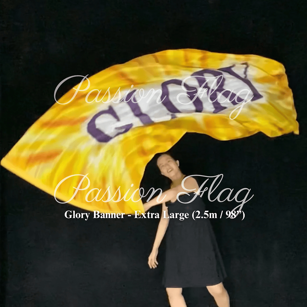 Thumbnail: Passion Flag Glory Banner Silk hand painted flags and banners worship dance praise dance