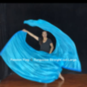 Passion Flag Turquoise Silk hand dyed praise and worship flags