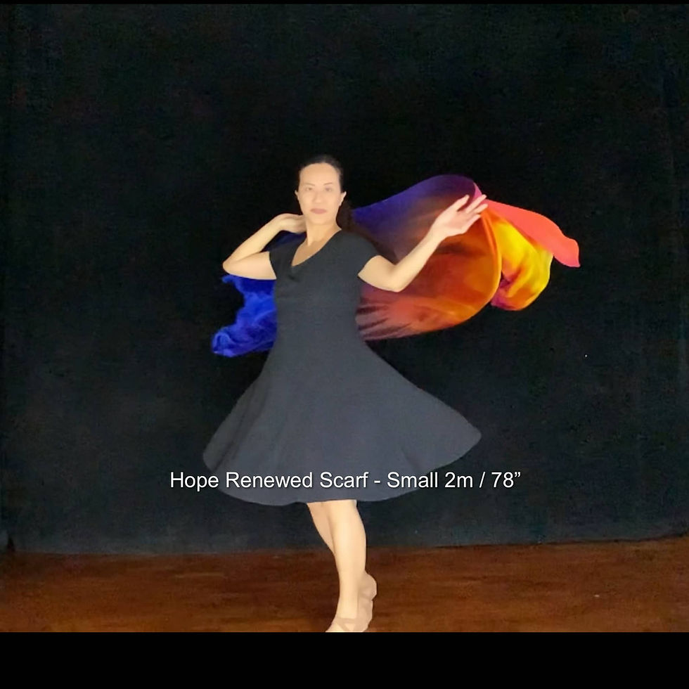 Thumbnail: Hope renewed scarf Small size - Passion Flag - Dance Worship Yeshua