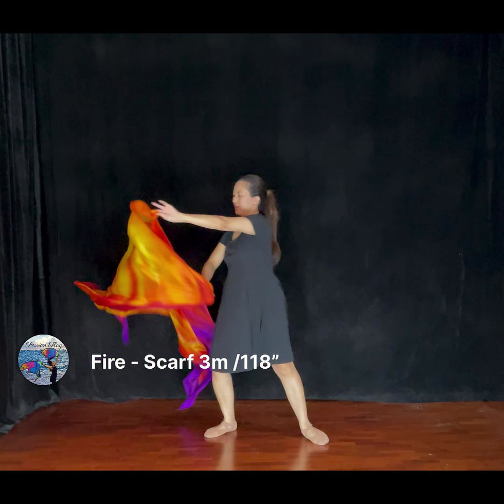 Thumbnail: Fire Scarf Passion Flag Worship Flags Worship Banner Praise Dance Prayer shawl Billow