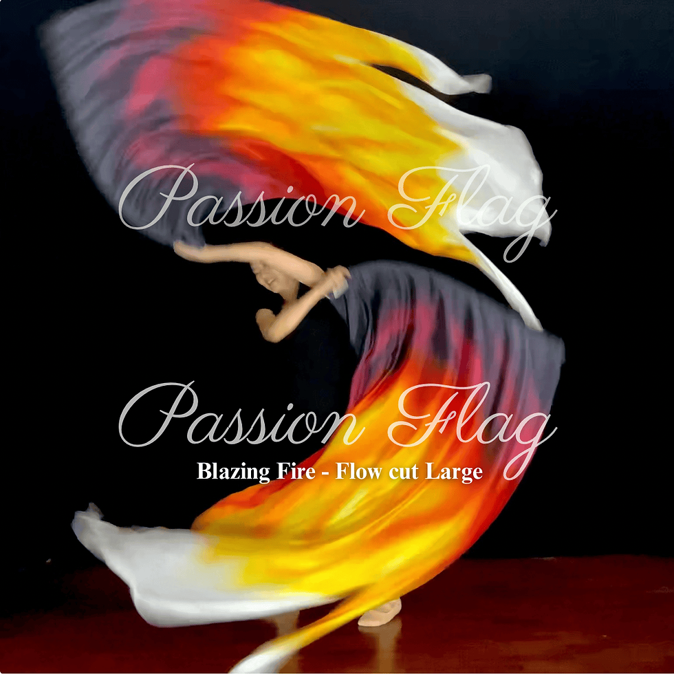Passion Flag Roaring Fire Silk hand painted praise and worship flags