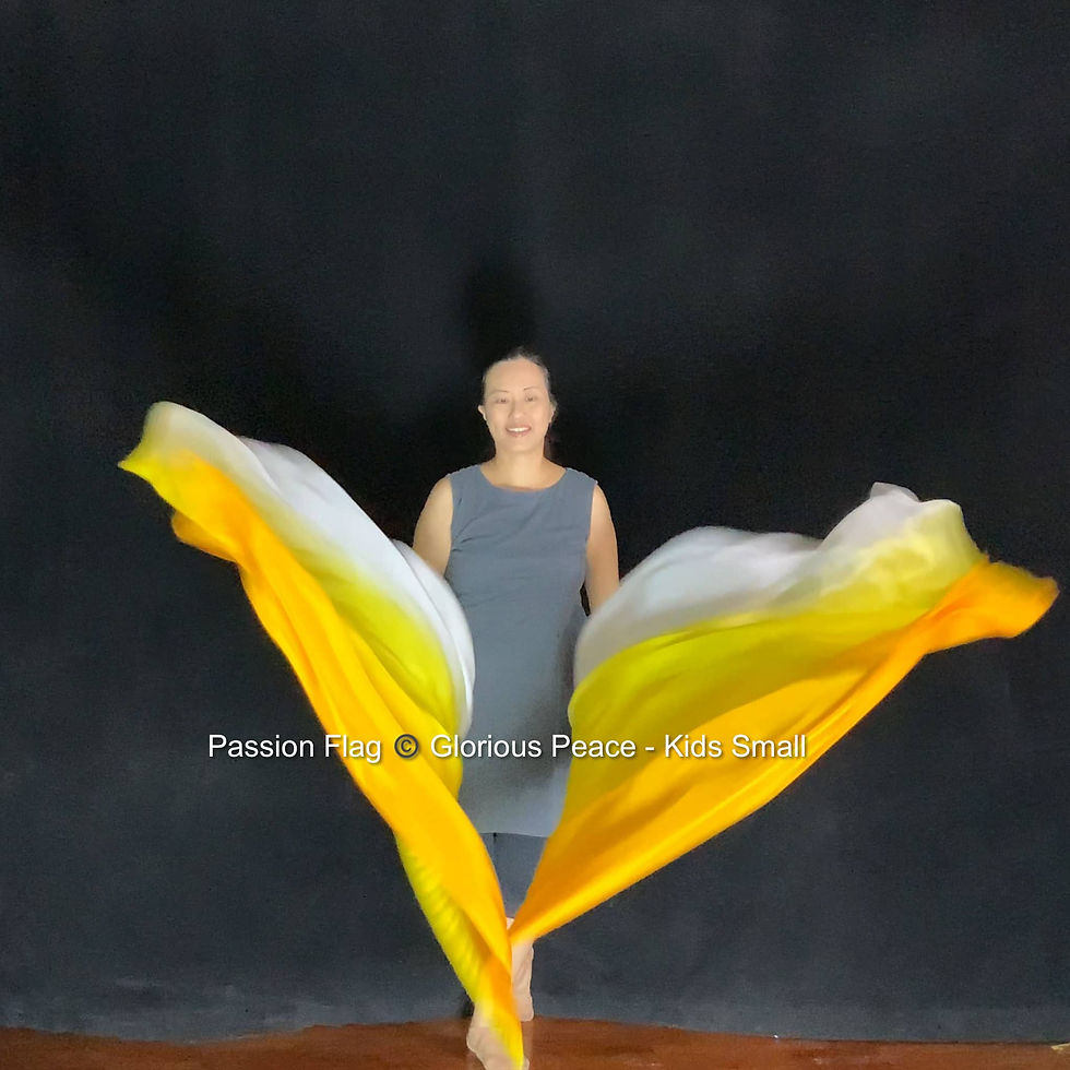 Thumbnail: Passion Flag Glorious Peace Yellow Ombre kids small flag