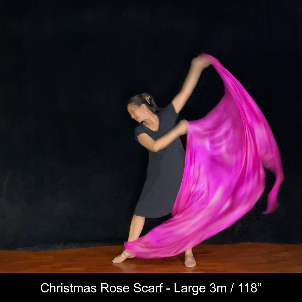 Thumbnail: Passion Flag Christmas rose scarf