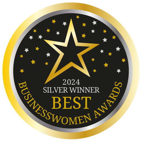 Best Businesswomen award winner badge for Level Up Ladies