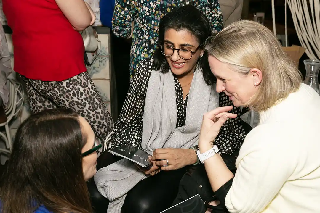 Businesswomen connecting in St Albans, Hertfordshire.