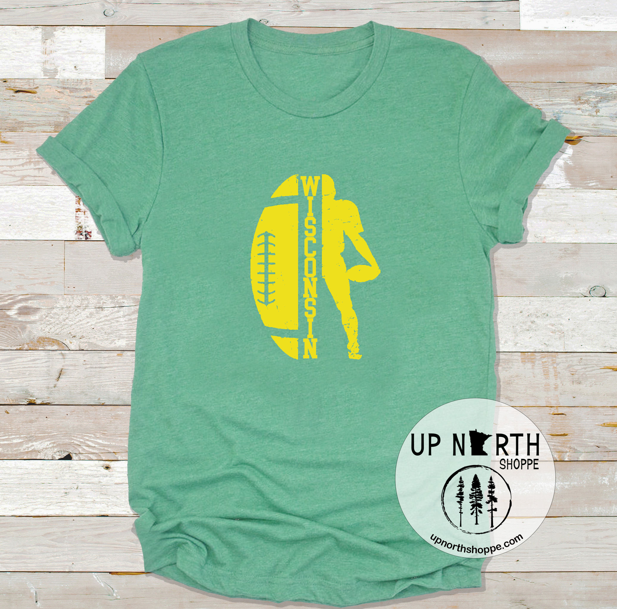 Wisconsin Football Home Distressed TShirt - Free Shipping