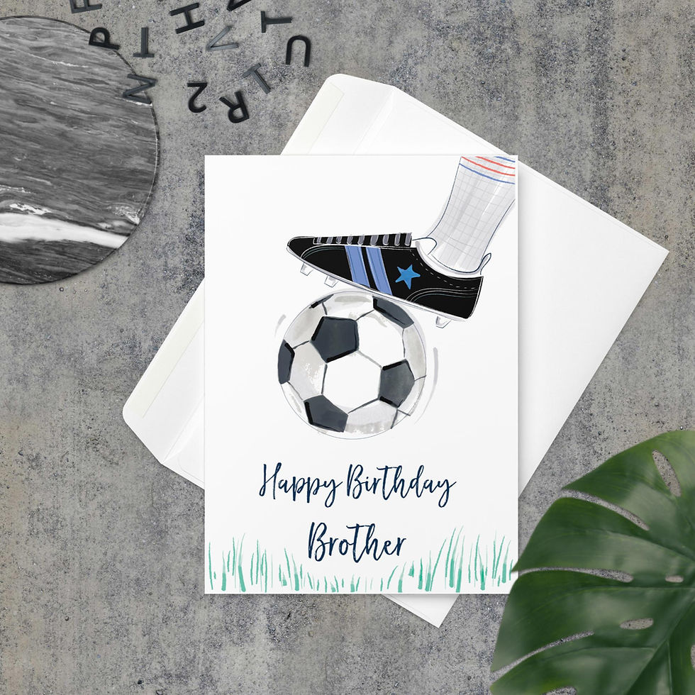 thumbnail image 2 of Nigel Quiney 'Special Brother' Birthday Card - Blue Foil Finish, 125x232mm, Artistic Greeting Card With Envelope 2 of 4