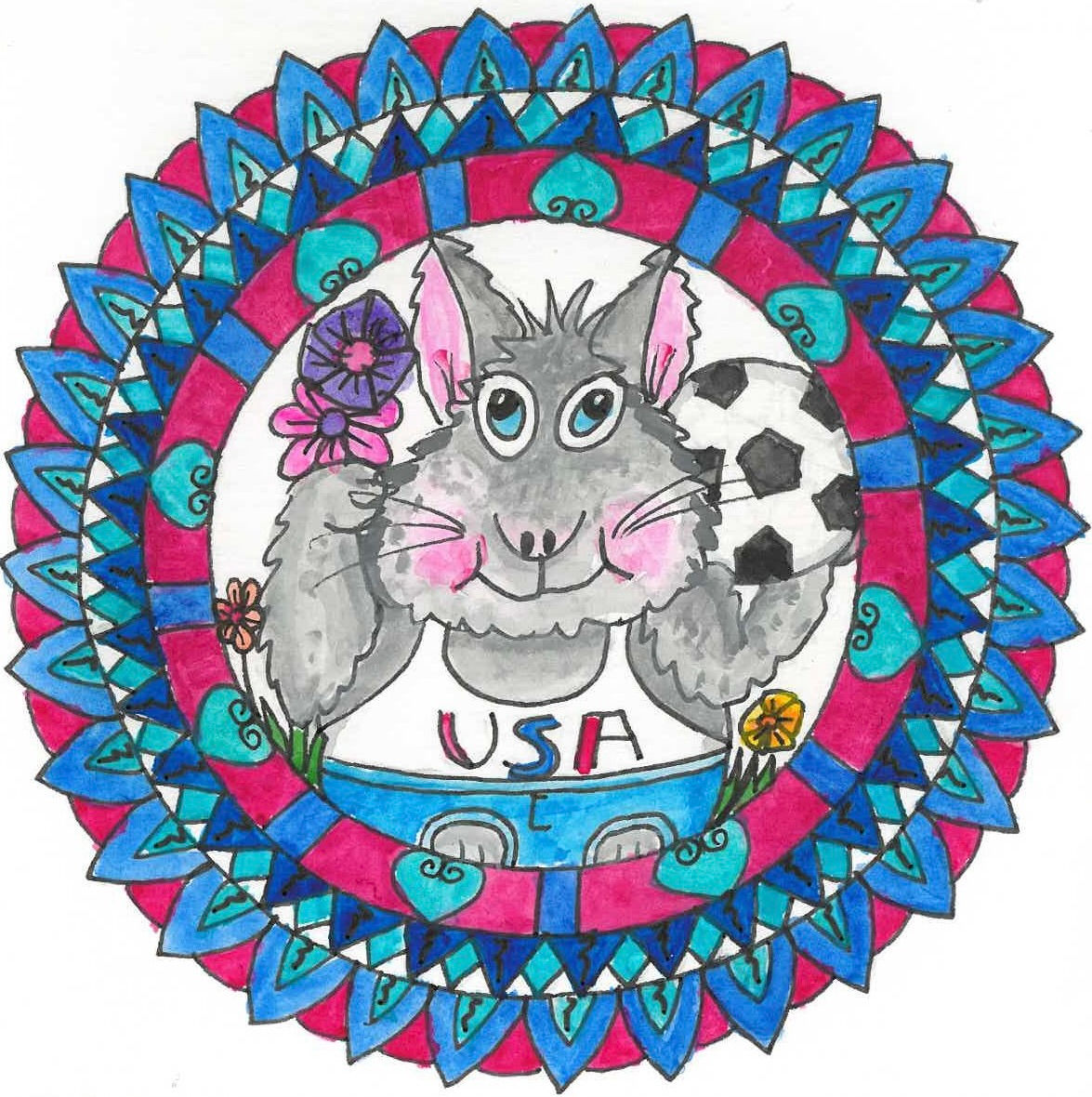USA Soccer Fan - Rabbit
