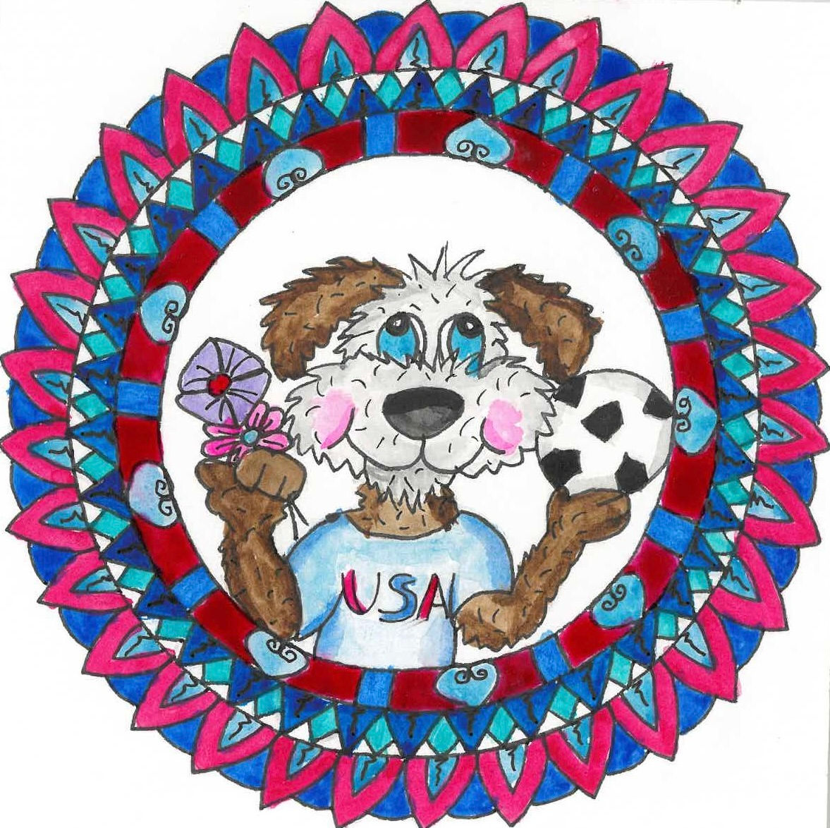 USA Soccer Fan-Dog