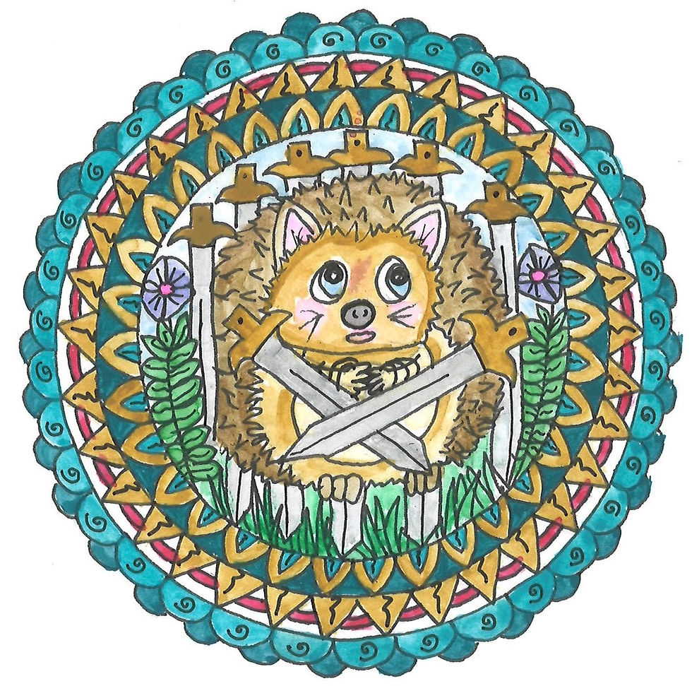 Kingdom Critters Tarot - Eight of Swords