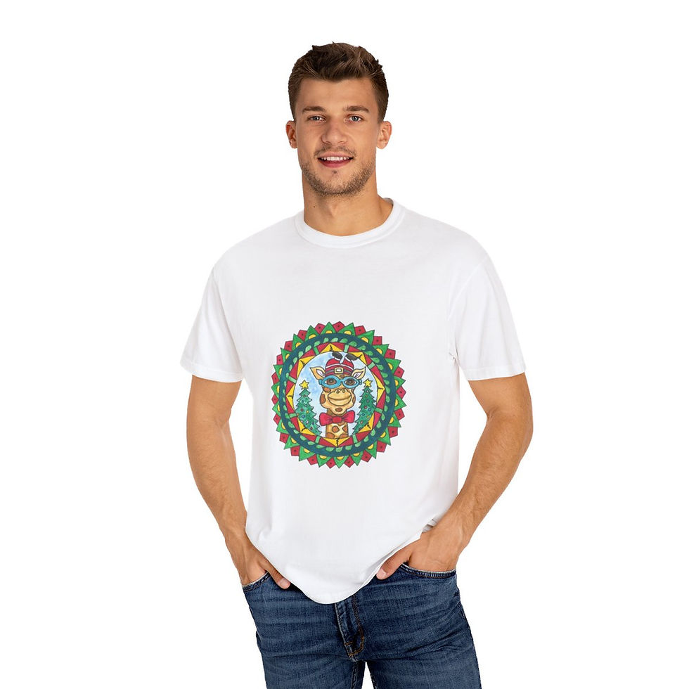 Thumbnail: Christmas Giraffe T-shirt