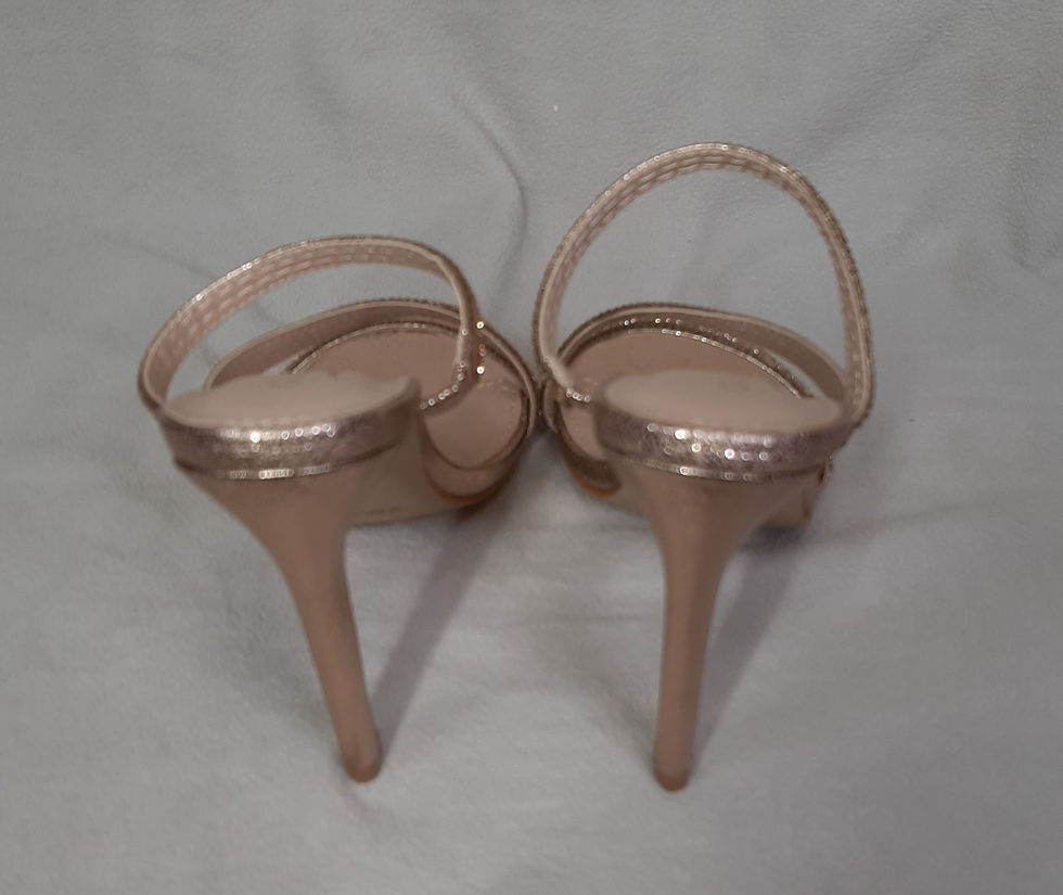 Thumbnail: Diamond High Heel Shoes Rose Gold
