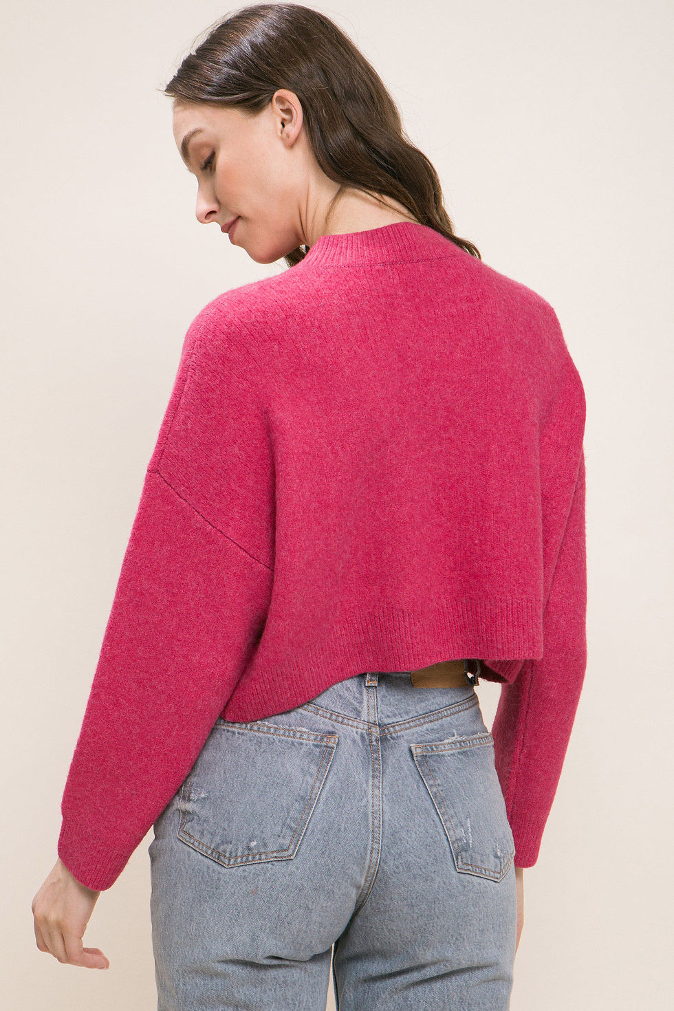 Thumbnail: Wool Blend Cropped Sweater Top
