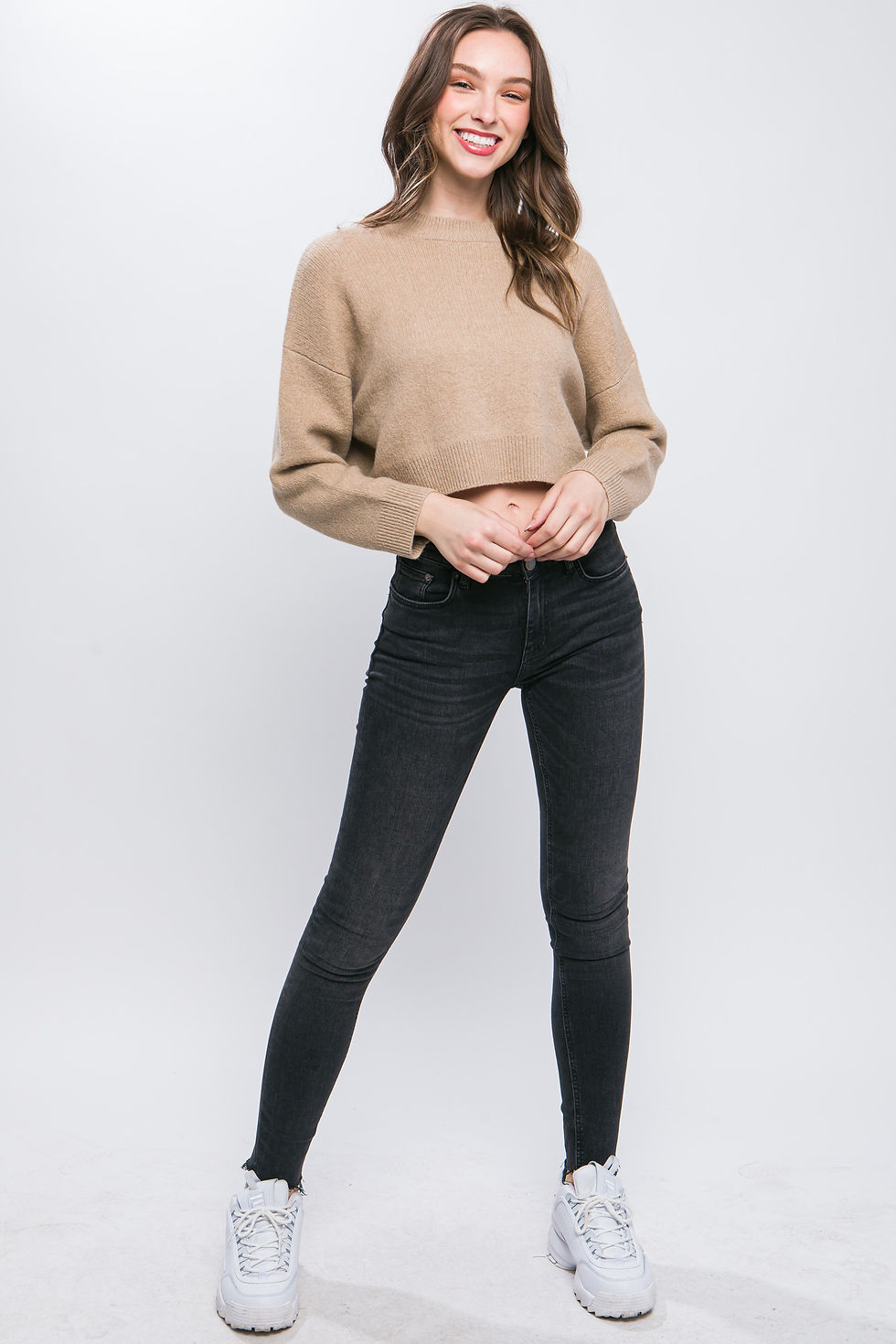 Thumbnail: Wool Blend Cropped Sweater Top