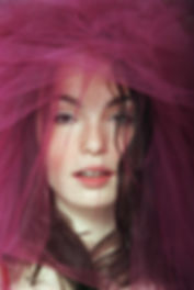 Wedding portrait of young beautiful bride in magenta colour underclothes |Capo bay Hotel weddings photographer
