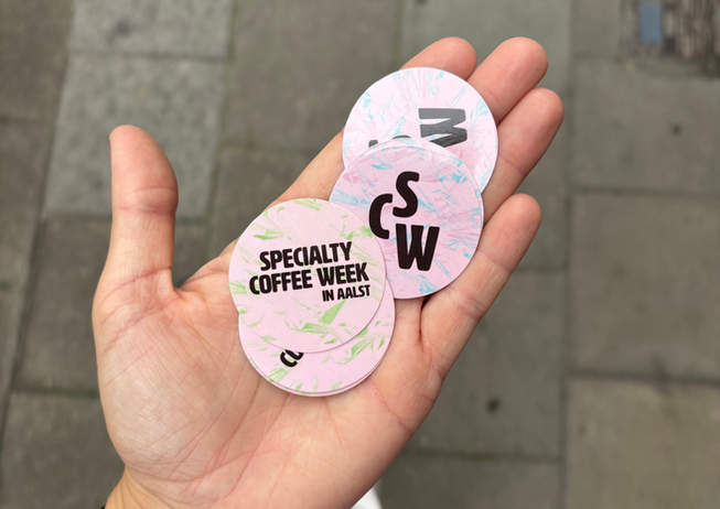 Stickers met logo specialty coffee week aalst