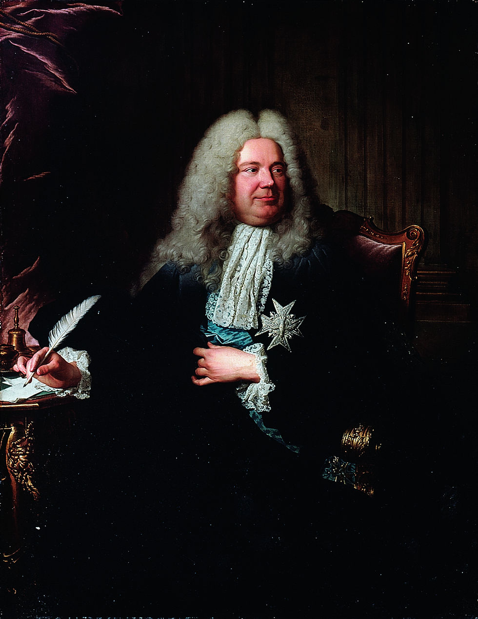 Hyacinthe Rigaud et atelier (Charles Sevin de La Penaye ?), Portrait de Charles Gaspard Dodun, marquis d'Herbault, 1724, collection particulière