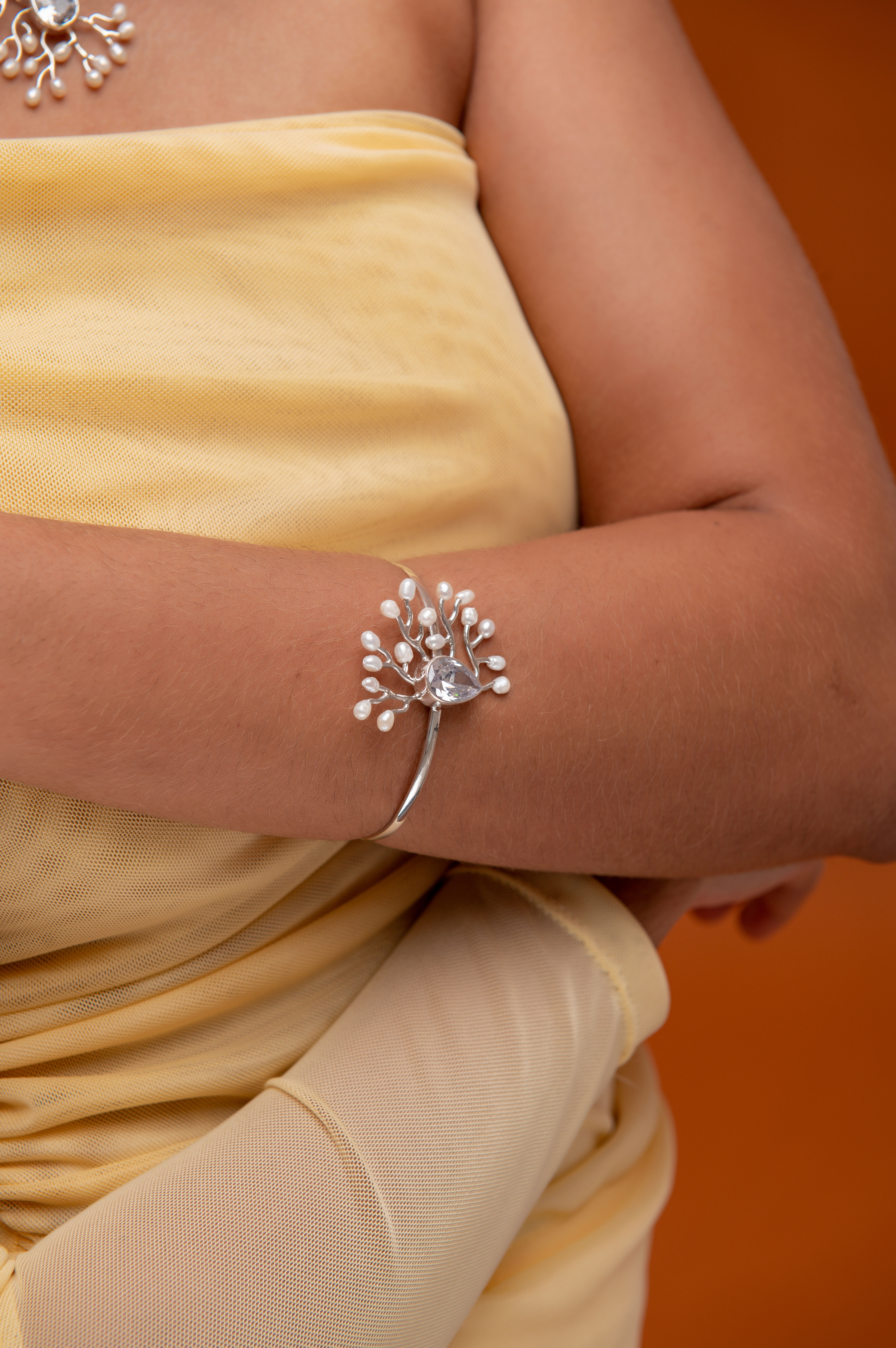 Bracelete Ipê De Pérola Transparente