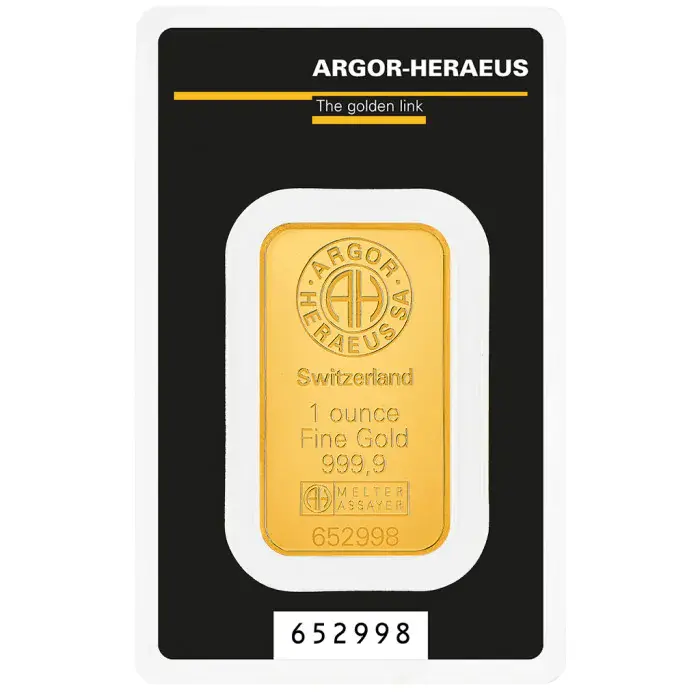 Золотий злиток 31,1 грам Argor-Heraeus