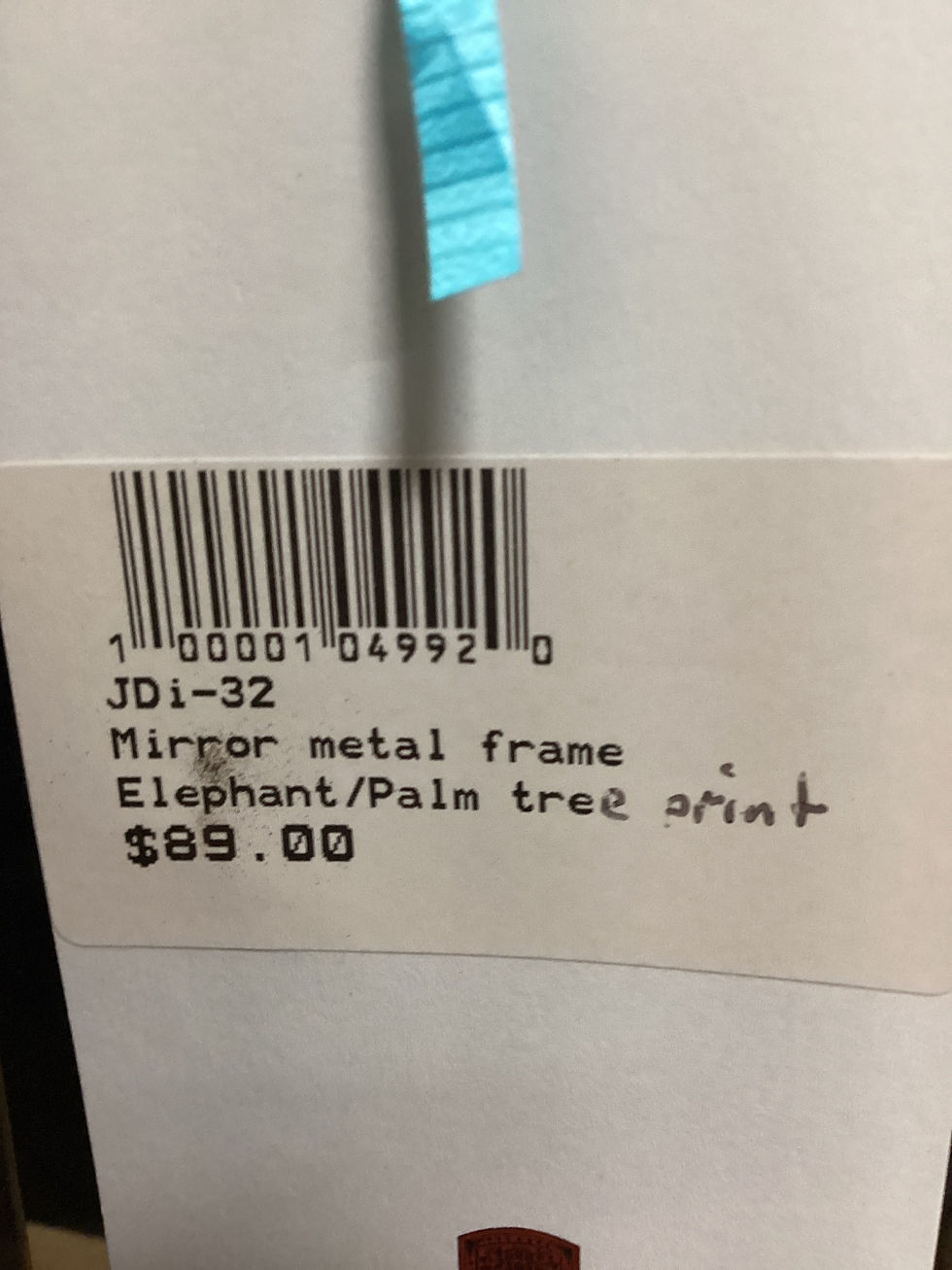 Thumbnail: Mirror Metal frame Elephants & palm trees 