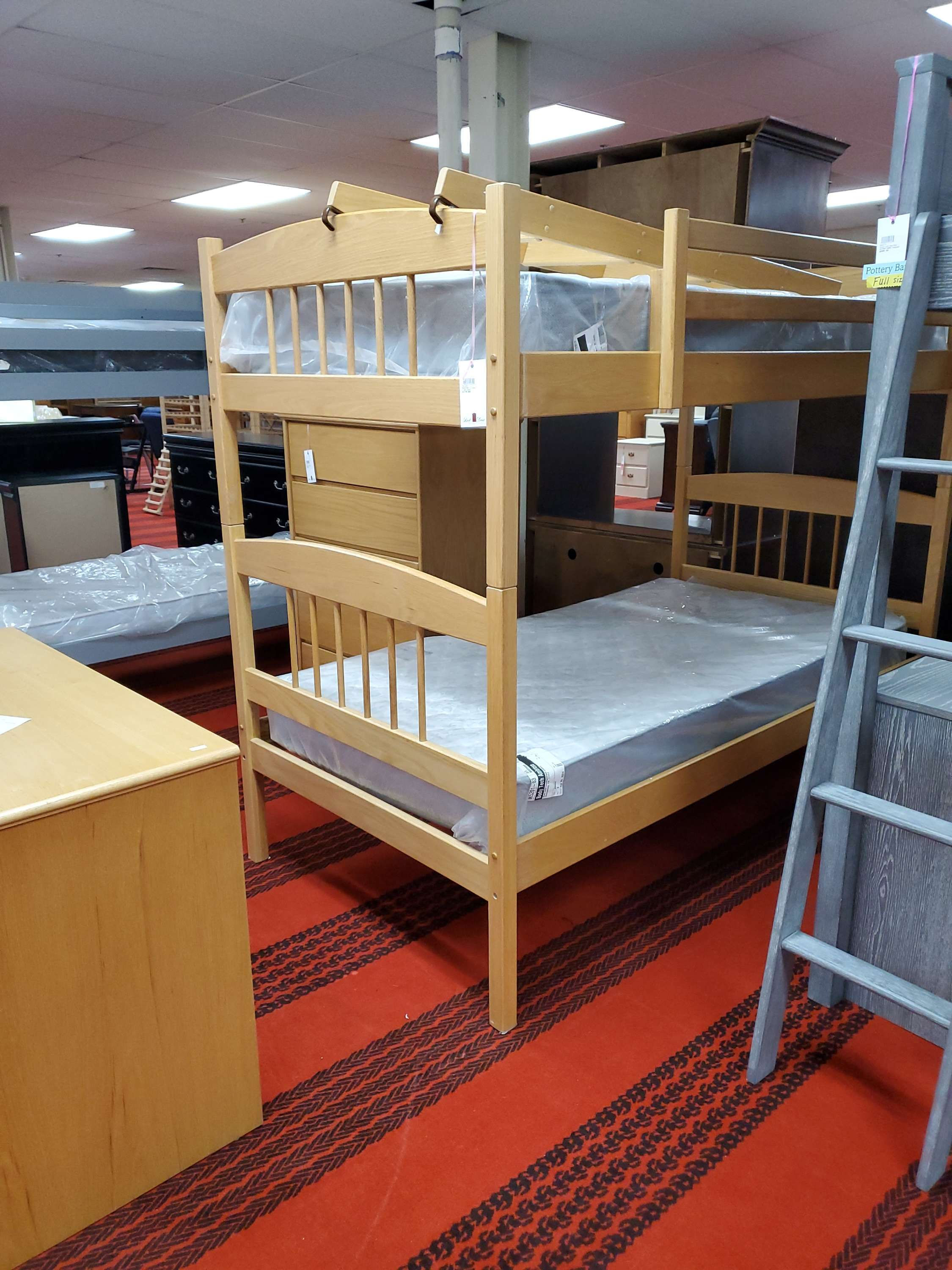 Bunk Bed with ladder light wood 