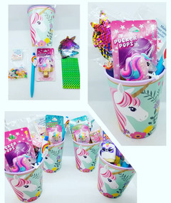 unicorn themed in cups