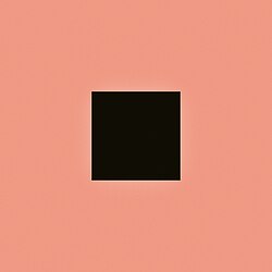 A salmon colored square surrounded by black.