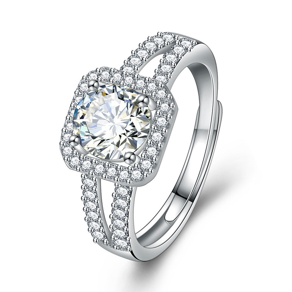 Thumbnail: 925 Sterling Silver Zircon Ring