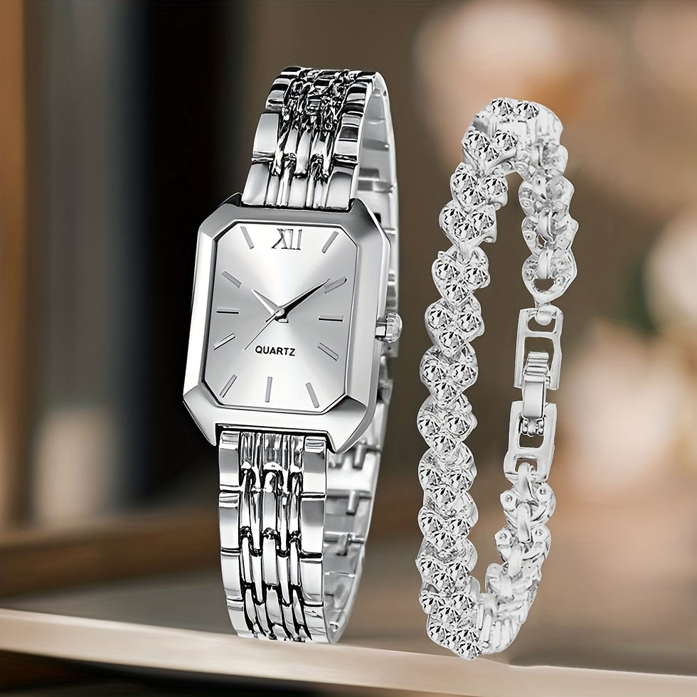 Thumbnail: 2-Piece Luxury Watch & Bracelet Set