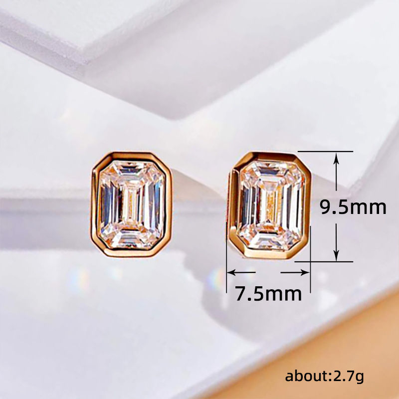 Thumbnail: Dazzling Zirconia Stud Earrings