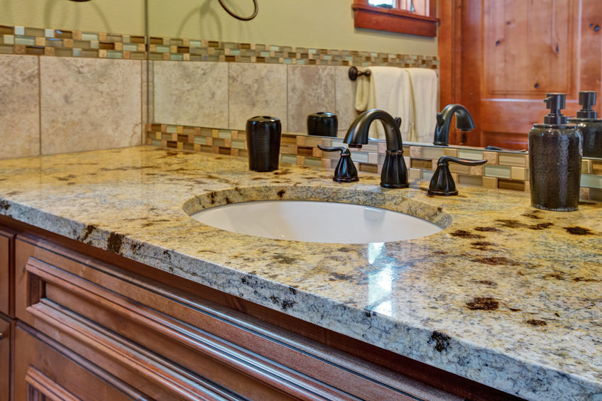 Stunning Stylish Custom Bathroom Counter Tops Design image