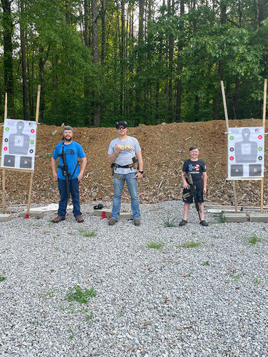 Client father and son with instructor Jesse