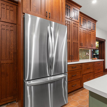 Quarter Sawn White Oak Island custom cabinets built for a new kitchen by Centier Specialties in Ohio 16
