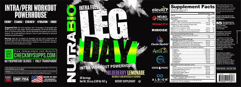 Thumbnail: NutraBio Leg Day Intra Carb
