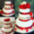 Gâteau de mariage Bordeau et Blanc