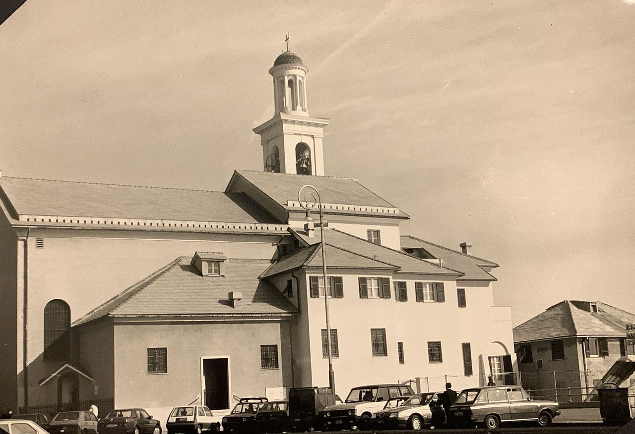 Foto storica della chiesa di Boccadasse, Genova
