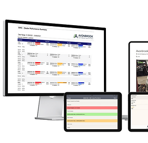 Fortuna Vehicle Health Check visual on multiple screens and devices.