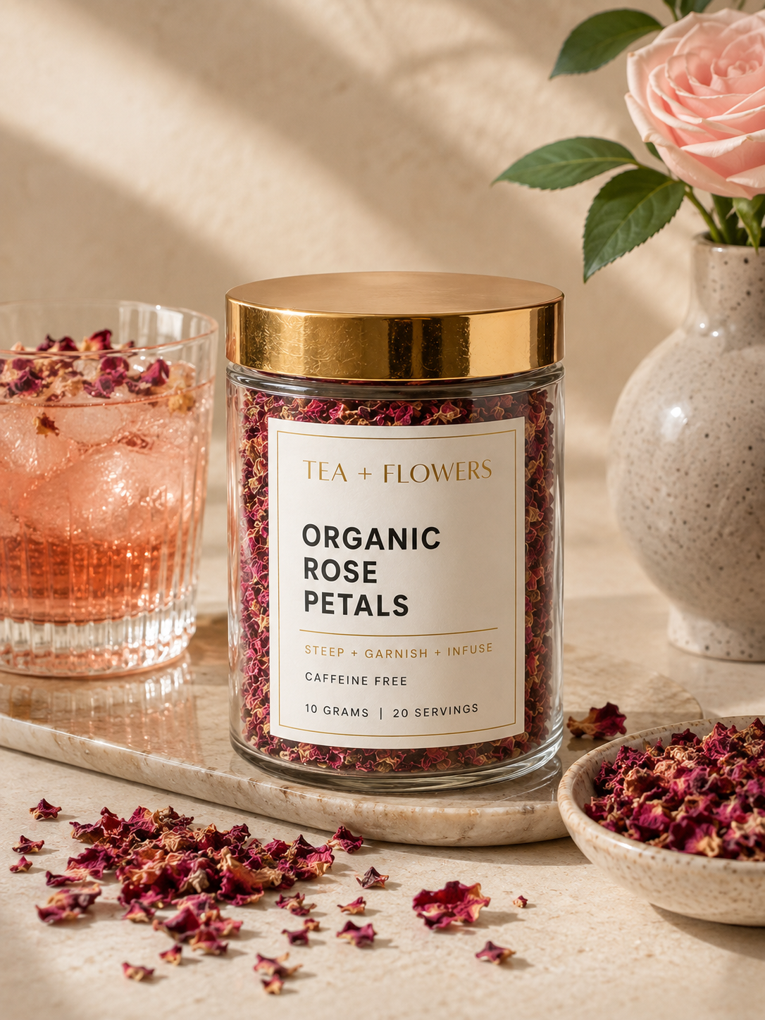 Organic Rose Petals Steep + Garnish + Infuse