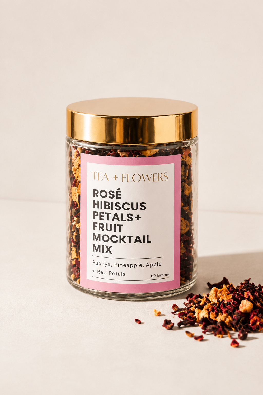 Rose Hibiscus Petals + Fruit Mocktail Mix