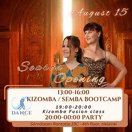 Kizomba & Semba Bootcamp - S-Dance Helsinki, Aug 15