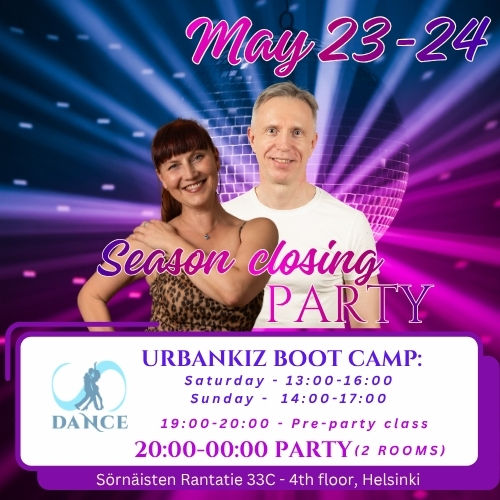 Kizomba and Urbankiz Season Closing Party - May 23, 2026 - S-Dance Helsinki