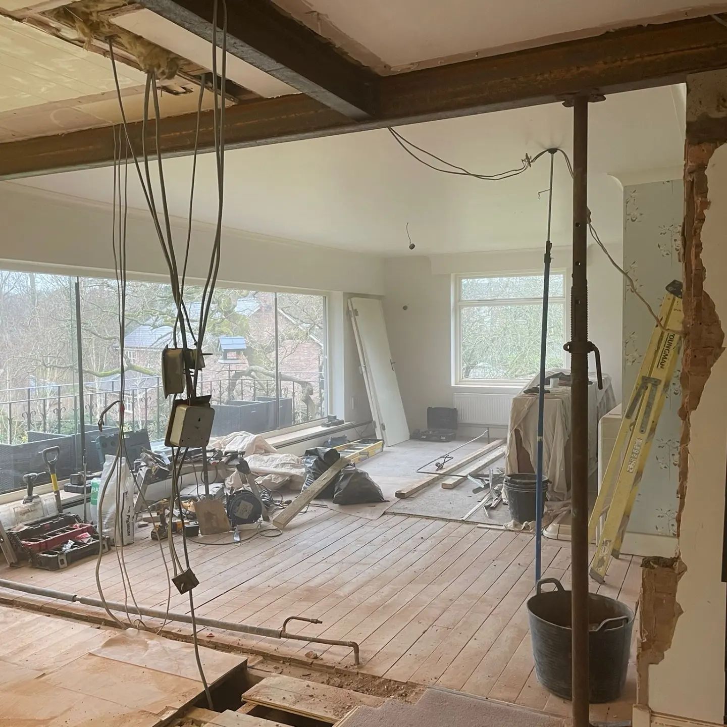 Steel beam installation