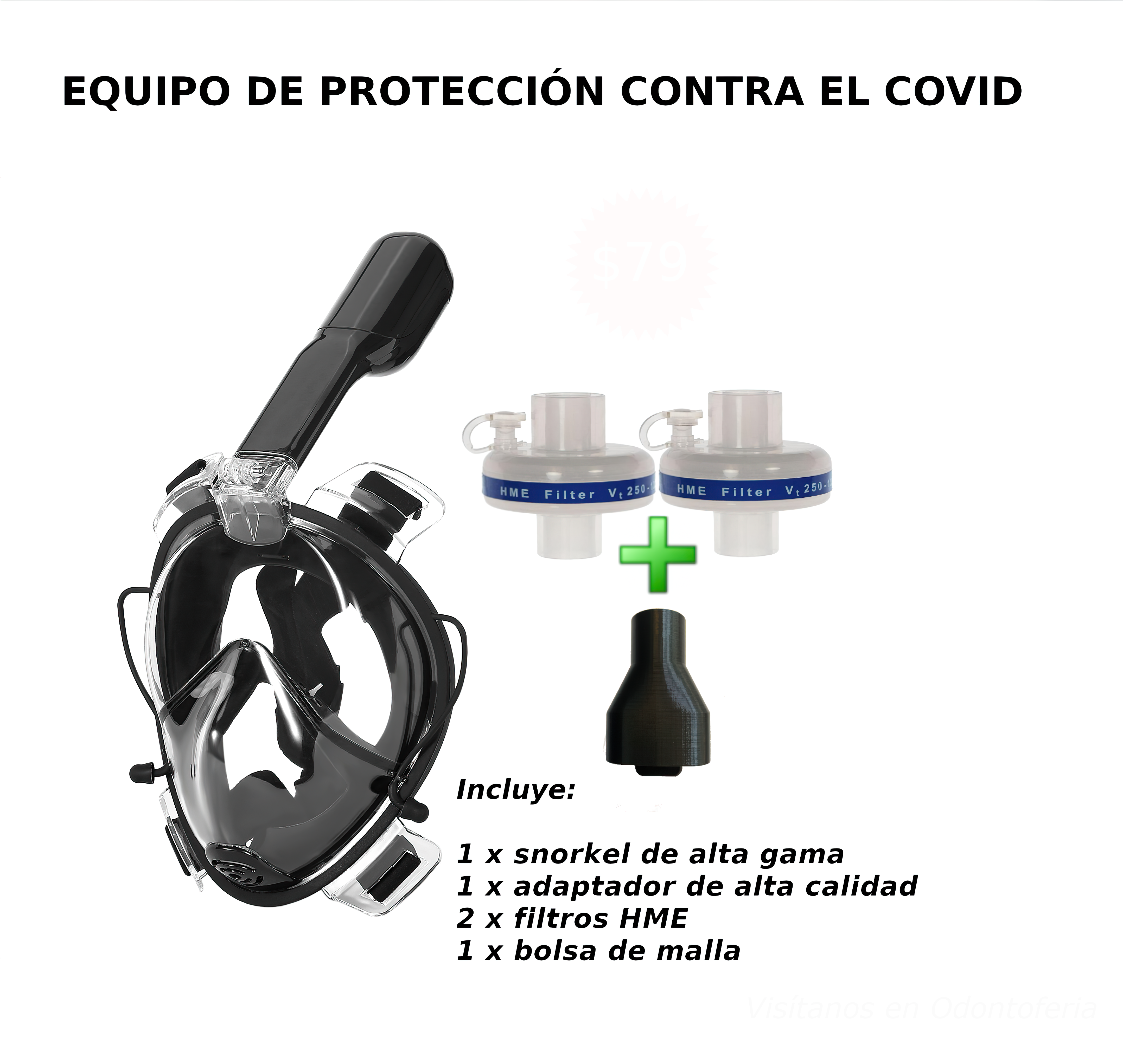 Máscara De Snorkel Full Face Covid19