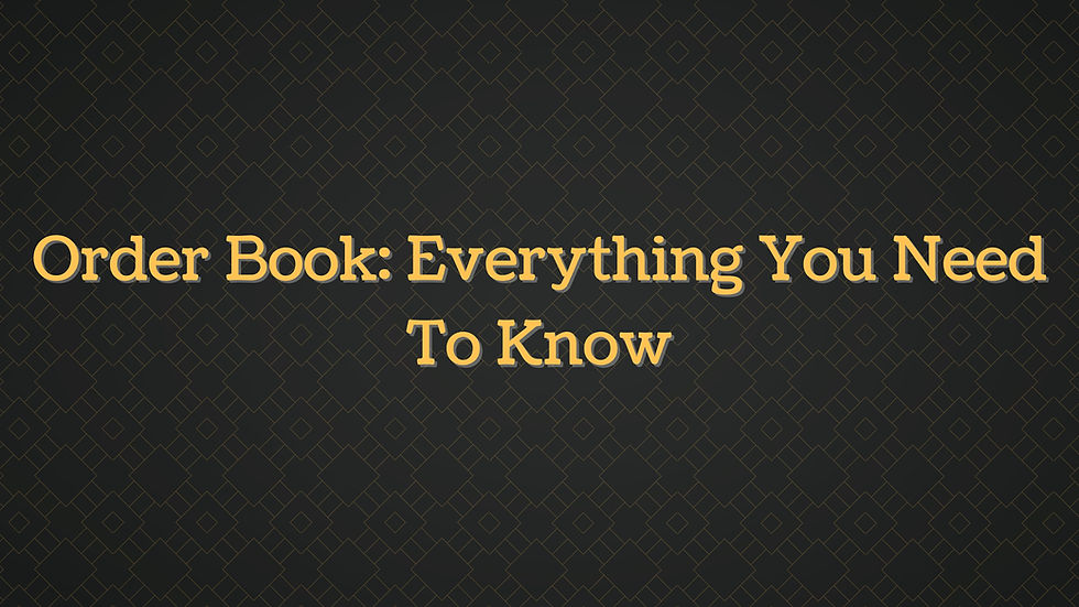 A Trader’s Guide to Order Books & Level II Data